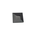 2" Sq. Ornamental Downward Low Voltage LED Lighted Vinyl Post Cap for Vinyl Fence and Railing (Warm White) Black