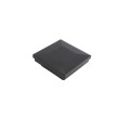 2" Sq. Ornamental Downward Low Voltage LED Lighted Vinyl Post Cap for Vinyl Fence and Railing (Cool White) Black