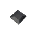 2" Sq. Ornamental Downward Low Voltage LED Lighted Vinyl Post Cap for Vinyl Fence and Railing (Cool White) Black
