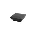 2" Sq. Ornamental Downward Low Voltage LED Lighted Vinyl Post Cap for Vinyl Fence and Railing (Warm White) Textured Black