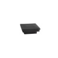 2" Sq. Ornamental Downward Low Voltage LED Lighted Vinyl Post Cap for Vinyl Fence and Railing (Warm White) Textured Black
