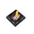 2" Sq. Ornamental Downward Low Voltage LED Lighted Vinyl Post Cap for Vinyl Fence and Railing (Warm White) Textured Black