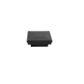 2" Sq. Ornamental Downward Low Voltage LED Lighted Vinyl Post Cap for Vinyl Fence and Railing (Warm White) Textured Black