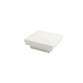 2" Sq. Ornamental Downward Low Voltage LED Lighted Vinyl Post Cap for Vinyl Fence and Railing (Cool White) White