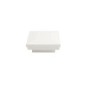2" Sq. Ornamental Downward Low Voltage LED Lighted Vinyl Post Cap for Vinyl Fence and Railing (Cool White) WhiteV