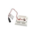 2" Sq. Ornamental Downward Low Voltage LED Lighted Vinyl Post Cap for Vinyl Fence and Railing (Cool White) White