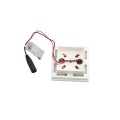 2" Sq. Ornamental Downward Low Voltage LED Lighted Vinyl Post Cap for Vinyl Fence and Railing (Cool White) White