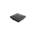 2 1/2" Sq. Ornamental Downward Low Voltage LED Lighted Vinyl Post Cap for Vinyl Fence and Railing (Warm White) Black