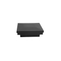 2 1/2" Sq. Ornamental Downward Low Voltage LED Lighted Vinyl Post Cap for Vinyl Fence and Railing (Warm White) Textured Black
