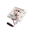 LMT 2.5" Sq. Ornamental Downward Low Voltage Light Post Cap (Textured White)