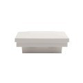LMT 2.5" Sq. Ornamental Downward Low Voltage Light Post Cap (Textured White)