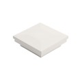 LMT 2.5" Sq. Ornamental Downward Low Voltage Light Post Cap (Textured White)