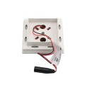 LMT 2.5" Sq. Ornamental Downward Low Voltage Light Post Cap (Textured White)