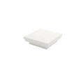 2 1/2" Sq. Ornamental Downward Low Voltage LED Lighted Vinyl Post Cap for Vinyl Fence and Railing (Warm White) White