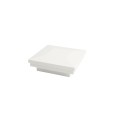 2 1/2" Sq. Ornamental Downward Low Voltage LED Lighted Vinyl Post Cap for Vinyl Fence and Railing (Warm White) White