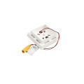 2 1/2" Sq. Ornamental Downward Low Voltage LED Lighted Vinyl Post Cap for Vinyl Fence and Railing (Warm White) White