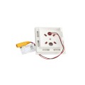 2 1/2" Sq. Ornamental Downward Low Voltage LED Lighted Vinyl Post Cap for Vinyl Fence and Railing (Warm White) White