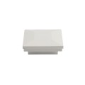 2 1/2" Sq. Ornamental Downward Low Voltage LED Lighted Vinyl Post Cap for Vinyl Fence and Railing (Cool White)
