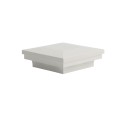 2 1/2" Sq. Ornamental Downward Low Voltage LED Lighted Vinyl Post Cap for Vinyl Fence and Railing (Cool White)