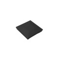 3" Sq. Ornamental Downward Low Voltage LED Lighted Vinyl Post Cap for Vinyl Fence and Railing (Warm White) Textured Black