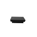 3" Sq. Ornamental Downward Low Voltage LED Lighted Vinyl Post Cap for Vinyl Fence and Railing (Warm White) Textured Black