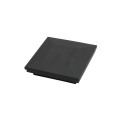 3 1/2" Sq. Ornamental Downward Low Voltage LED Lighted Vinyl Post Cap for Vinyl Fence and Railing (Cool White) Textured Black
