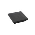 3 1/2" Sq. Ornamental Downward Low Voltage LED Lighted Vinyl Post Cap for Vinyl Fence and Railing (Cool White) Textured Black