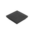 3 1/2" Sq. Ornamental Downward Low Voltage LED Lighted Vinyl Post Cap for Vinyl Fence and Railing (Cool White) Textured Black