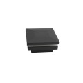 2" Sq. Ornamental Low Voltage LED Lighted Vinyl Post Cap for Vinyl Fence and Railing (Warm White) Textured Black