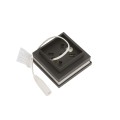 2” Sq. Ornamental Low Voltage LED Lighted Vinyl Post Cap for Vinyl Fence and Railing (Cool White) Textured Black