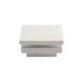 2" x 2" Ornamental Low Voltage (Cool White LED) Light Post Cap - Textured White