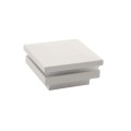 2" x 2" Ornamental Low Voltage (Cool White LED) Light Post Cap - Textured White
