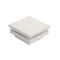 2" x 2" Ornamental Low Voltage (Cool White LED) Light Post Cap - Textured White