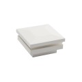 2" Sq. Ornamental Low Voltage LED Lighted Vinyl Post Cap for Vinyl Fence and Railing (Cool White) White (simple6)