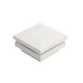 2" Sq. Ornamental Low Voltage LED Lighted Vinyl Post Cap for Vinyl Fence and Railing (Cool White) White (simple6)