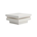 2" Sq. Ornamental Low Voltage LED Lighted Vinyl Post Cap for Vinyl Fence and Railing (Cool White) White (simple6)