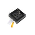 2 1/2" Sq. Ornamental Low Voltage LED Lighted Vinyl Post Cap for Vinyl Fence and Railing (Warm White) Black