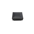 2 1/2" Sq. Ornamental Low Voltage LED Lighted Vinyl Post Cap for Vinyl Fence and Railing (Cool White) Black