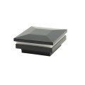 2.5" Sq. Ornamental Low Voltage Post Cap with Color-Changing LED Lighting - Black
