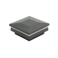 2.5" Sq. Ornamental Low Voltage Post Cap with Color-Changing LED Lighting - Black
