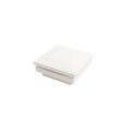 2 1/2" Sq. Ornamental Low Voltage LED Lighted Vinyl Post Cap for Vinyl Fence and Railing (Cool White) White