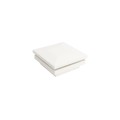 2 1/2" Sq. Ornamental Low Voltage LED Lighted Vinyl Post Cap for Vinyl Fence and Railing (Cool White) White