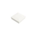 2 1/2" Sq. Ornamental Low Voltage LED Lighted Vinyl Post Cap for Vinyl Fence and Railing (Cool White) White
