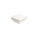 2 1/2" Sq. Ornamental Low Voltage LED Lighted Vinyl Post Cap for Vinyl Fence and Railing (Cool White) White
