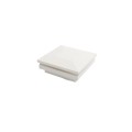 3" Sq. Ornamental Low Voltage LED Lighted Vinyl Post Cap for Vinyl Fence and Railing (Warm White) White