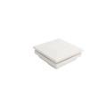3" Sq. Ornamental Low Voltage LED Lighted Vinyl Post Cap for Vinyl Fence and Railing (Warm White) White