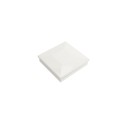 3" Sq. Ornamental Low Voltage LED Lighted Vinyl Post Cap for Vinyl Fence and Railing (Warm White) White