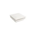 3" Sq. Ornamental Low Voltage LED Lighted Vinyl Post Cap for Vinyl Fence and Railing (Warm White) White