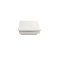 3" Sq. Ornamental Low Voltage LED Lighted Vinyl Post Cap for Vinyl Fence and Railing (Warm White) White
