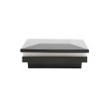 3.5" Sq. Ornamental Low Voltage Post Cap with RGB Lighting & 2 Way Splitter | Black